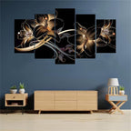 5 Panel Diamond Painting Kits 5D DIY Lily! Flower! Diamond Art Kits for Adults, Full Drill Round Diamond Dots Crystal Rhinestone Gems Arts and Crafts for Home Wall Decor Gifts 120x78in E-284