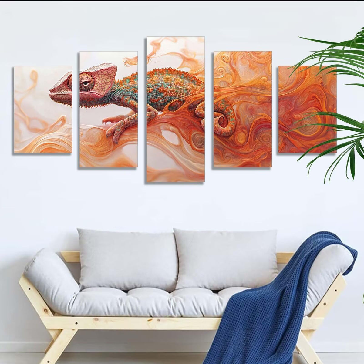 5 Pack Diamond Painting Kits Animal Lizard Large Diamond Painting Kits for Adults, Crystal Gems Arts and Crafts, DIY Full Drill Embroidery Paintings for Home Wall Decor 300x180cm/120x78in q-9977