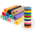 12 Rolls of Colored Kraft Paper and 12 Rolls of Colored Masking Tape