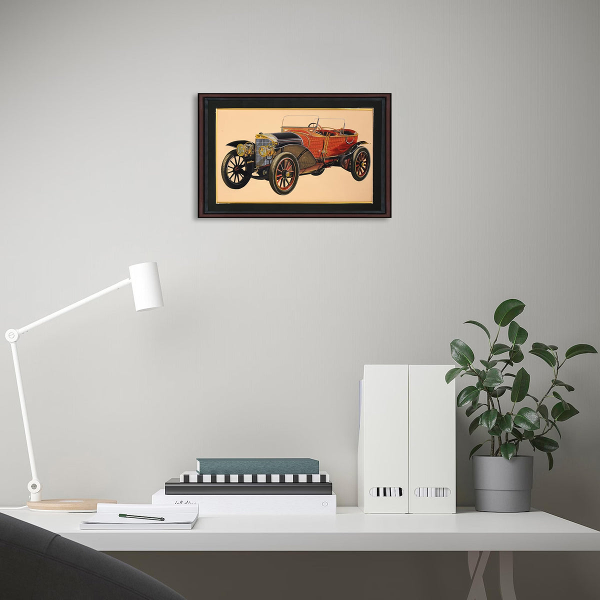 Arts & Crafts Vintage Classic Car Painting, 15x10 Inch