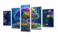 5 Pack Diamond Painting Kits Color Tree Large Diamond Painting Kits for Adults, Crystal Rhinestone Gems Arts and Crafts, DIY Full Drill Embroidery Paintings, Home Wall Decor 300x180cm/120x78in q-10417