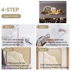 3D Wall Art Clock Decor with LED Light,Plug-in Power Illuminated Mountain Landscape Wall Decorative,Fake Tree Moon,Acrylic Crystal Porcelain Craft for Living Room(A,50 * 150cm/19.7 * 59in)