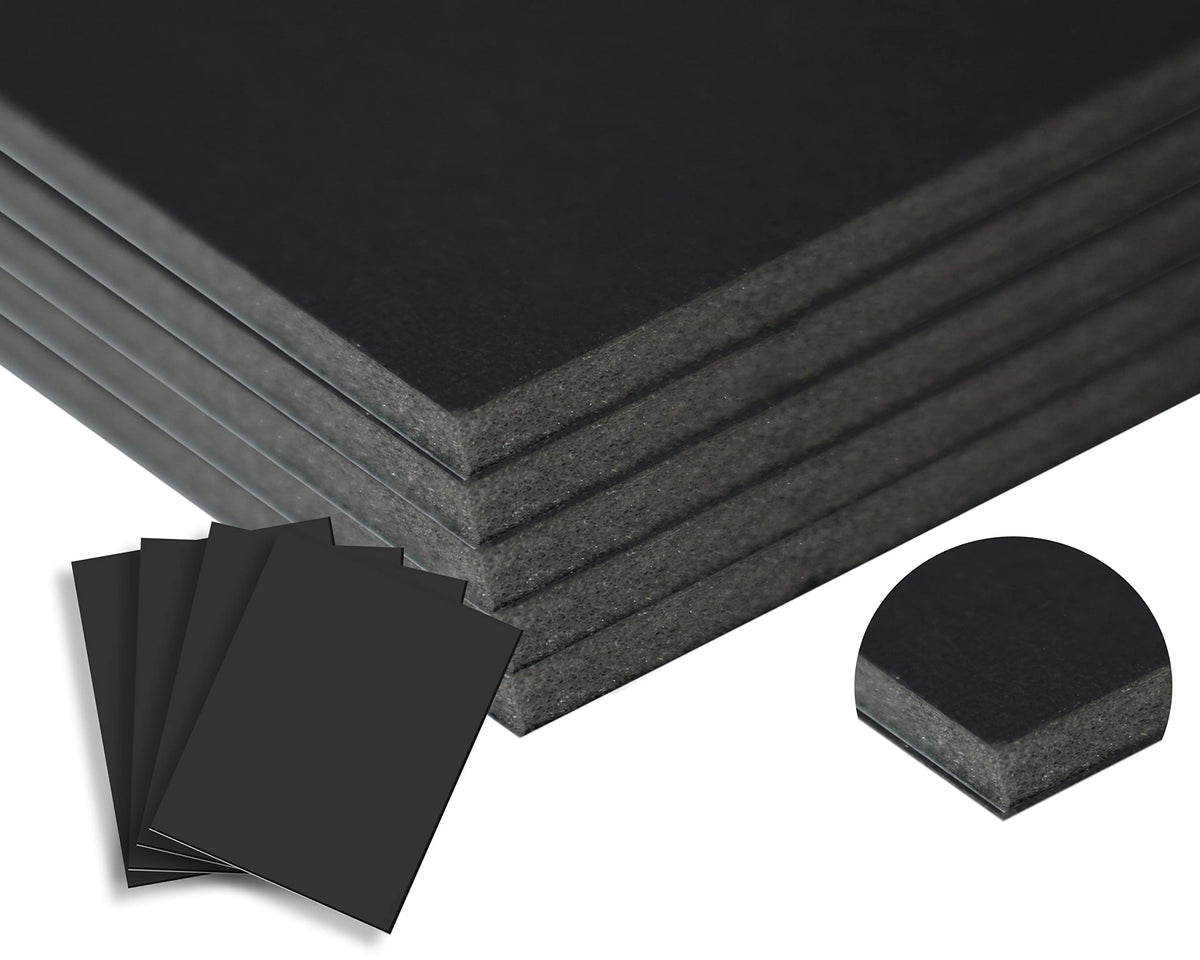 3/16" Black Foam Core Boards 24x48-50 Pack. Many Sizes Available. Acid Free Craft Poster Board for Signs, Buffered Presentations, School, Office and Art Projects