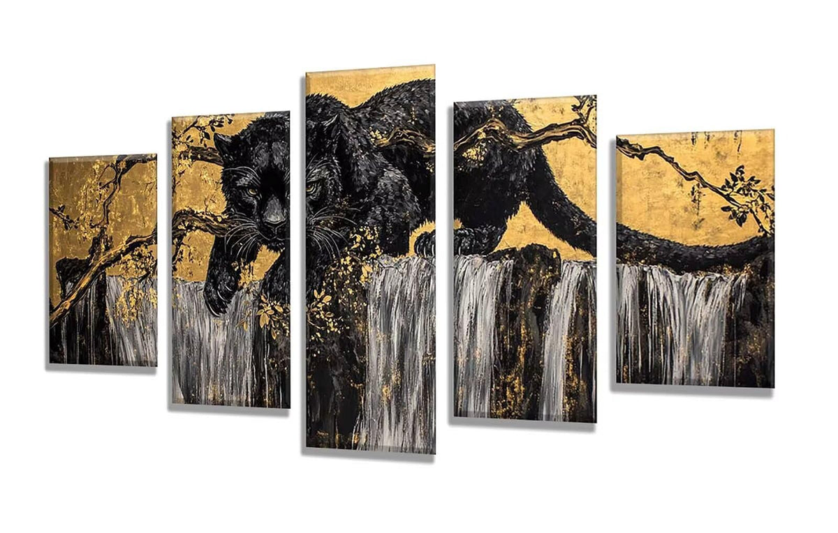 5 Pack Diamond Painting Kits Fall Cat Large Diamond Painting Kits for Adults, Crystal Rhinestone Gems Arts and Crafts, DIY Full Drill Embroidery Paintings, Home Wall Decor 300x180cm/120x78in q-10153