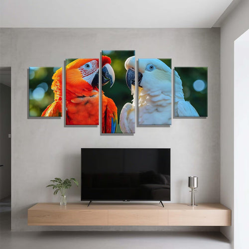 5 Pack Diamond Painting Kits Animal Parrot Large Diamond Painting Kits for Adults, Crystal Gems Arts and Crafts, DIY Full Drill Embroidery Paintings for Home Wall Decor 300x180cm/120x78in q-10923