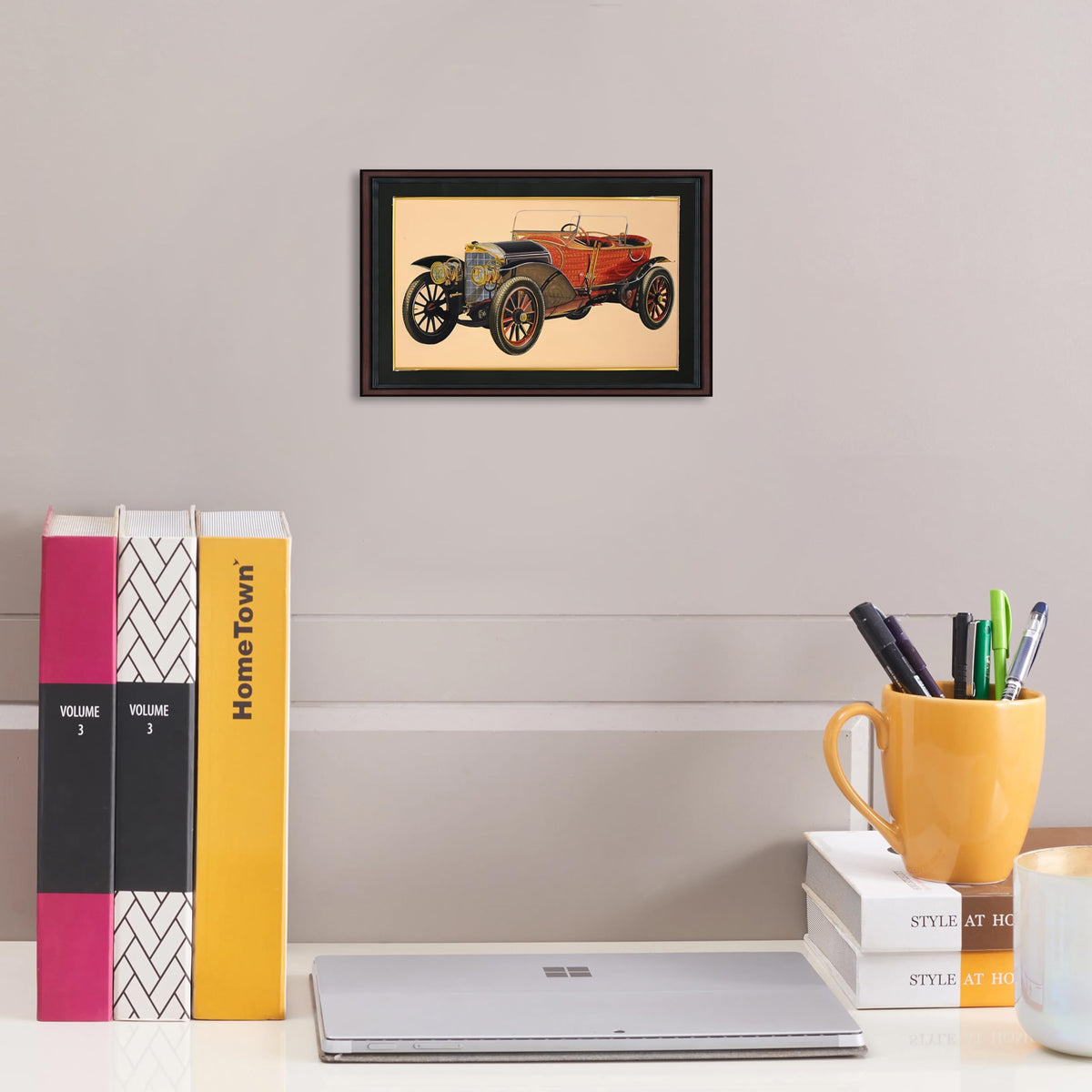 Arts & Crafts Vintage Classic Car Painting, 15x10 Inch