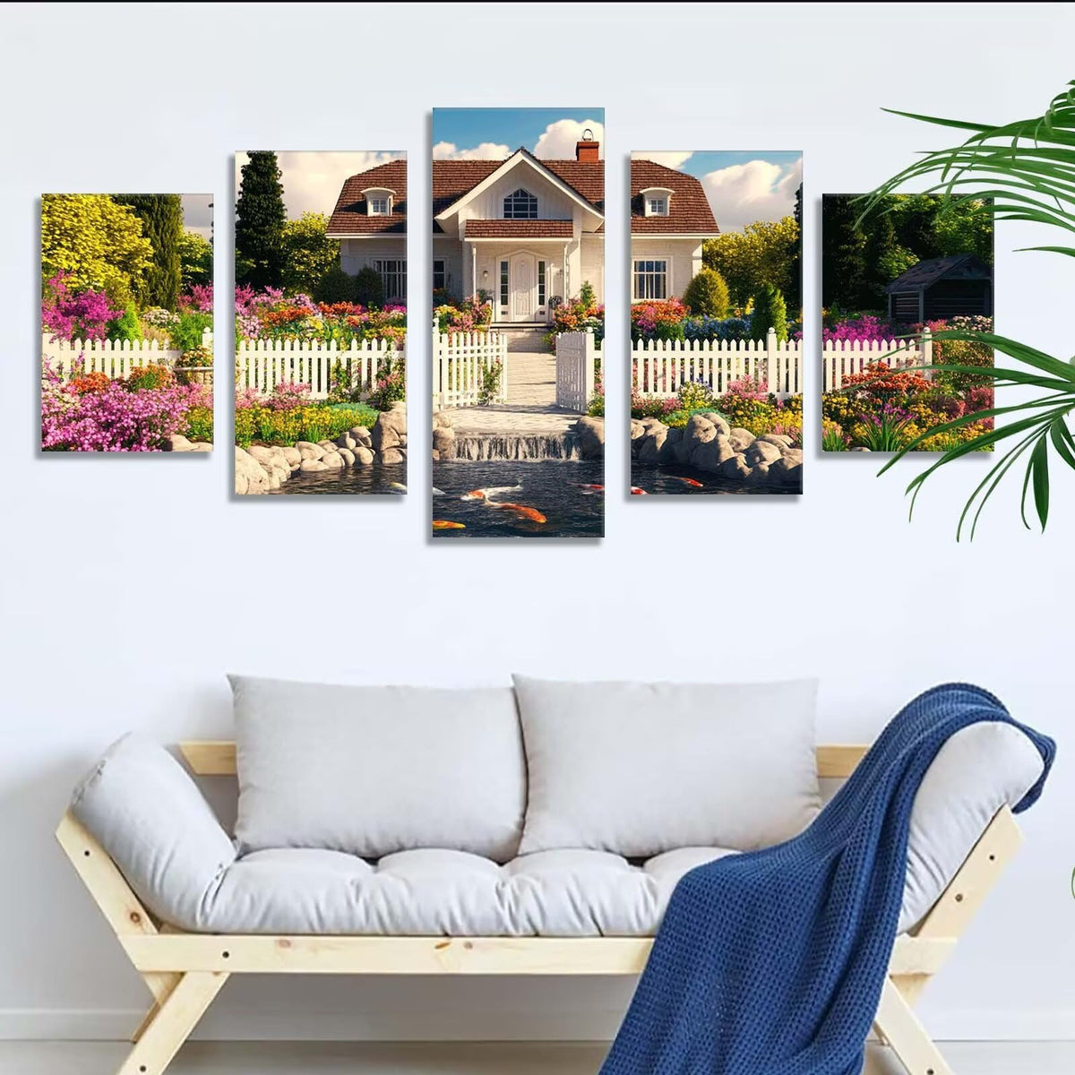 5 Pack Diamond Painting Kits Forest Cabin Large Diamond Painting Kits for Adults, Crystal Rhinestone Gems Arts and Crafts, DIY Full Drill Embroidery Paintings, Home Decor 300x180cm/120x78in q-9427