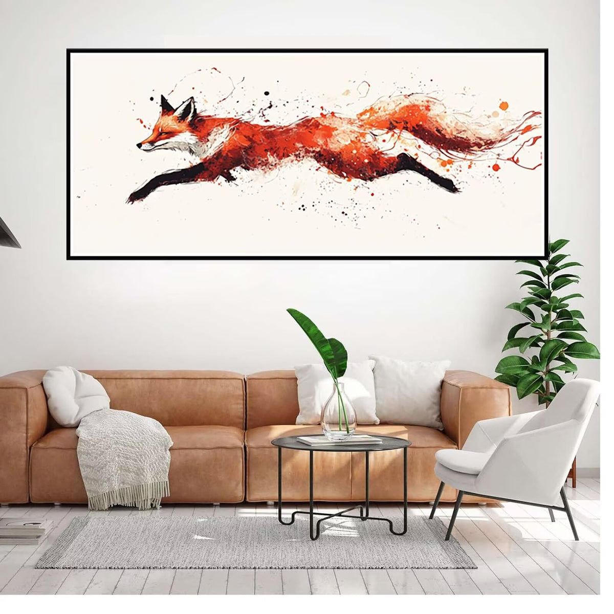 Animal Diamond Painting Kit, Fox Diamond Art Kits for Adults Beginner 5D DIY Full Drill Round Rhinestone Gem Art Crafts for Adults with Complete Tools for Home Decor, Gifts 50X120Inch -yym260350