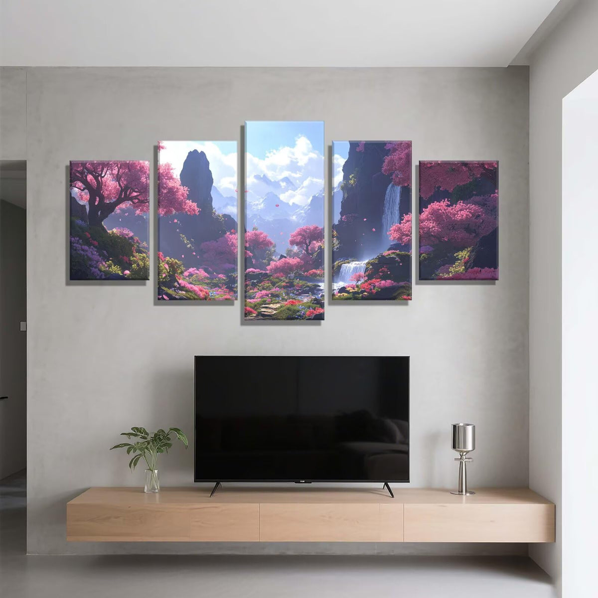 5 Pack Diamond Painting Kits Fall Landscape Large Diamond Painting Kits for Adults, Crystal Gems Arts and Crafts, DIY Full Drill Embroidery Paintings for Home Wall Decor 300x180cm/120x78in q-9152