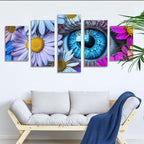 5 Pack Diamond Painting Kits Eye Flower Large Diamond Painting Kits for Adults, Crystal Rhinestone Gems Arts and Crafts, DIY Full Drill Embroidery Paintings, Home Wall Decor 300x180cm/120x78in q-9614