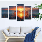 5 Pack Diamond Painting Kits Love Sunset Large Diamond Painting Kits for Adults, Crystal Rhinestone Gems Arts and Crafts, DIY Full Drill Embroidery Paintings, Home Wall Decor 300x180cm/120x78in q-9658