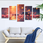 5 Pack Diamond Painting Kits Sunset Elephant Large Diamond Painting Kits for Adults, Crystal Gems Arts and Crafts, DIY Full Drill Embroidery Paintings for Home Wall Decor 300x180cm/120x78in q-10109