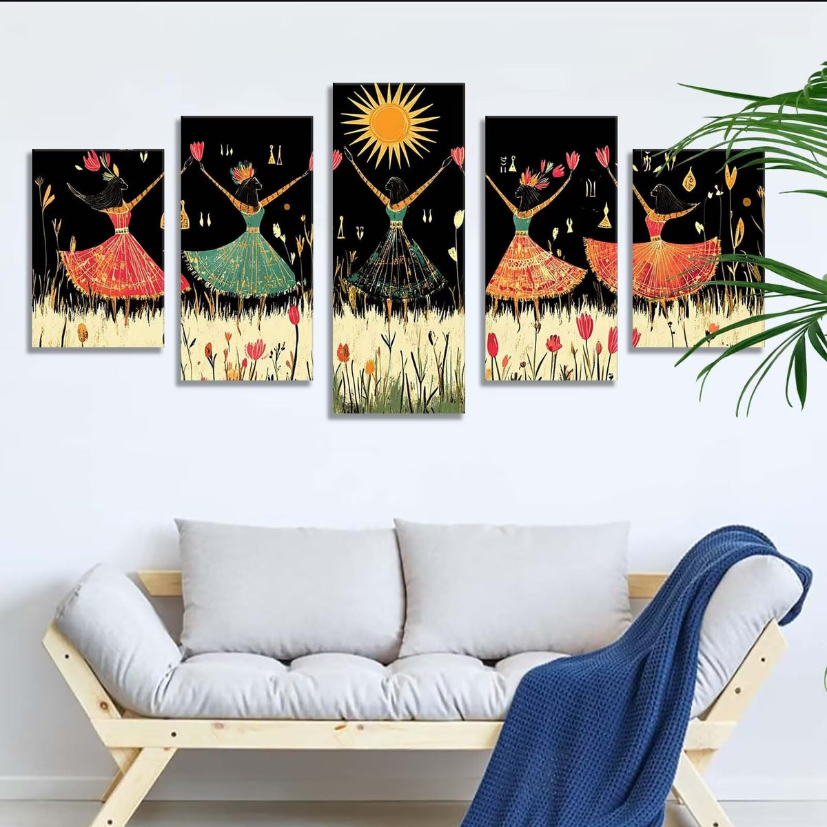 5 Pack Diamond Painting Kits Abstract Woman Large Diamond Painting Kits for Adults, Crystal Gems Arts and Crafts, DIY Full Drill Embroidery Paintings for Home Wall Decor 300x180cm/120x78in q-10065