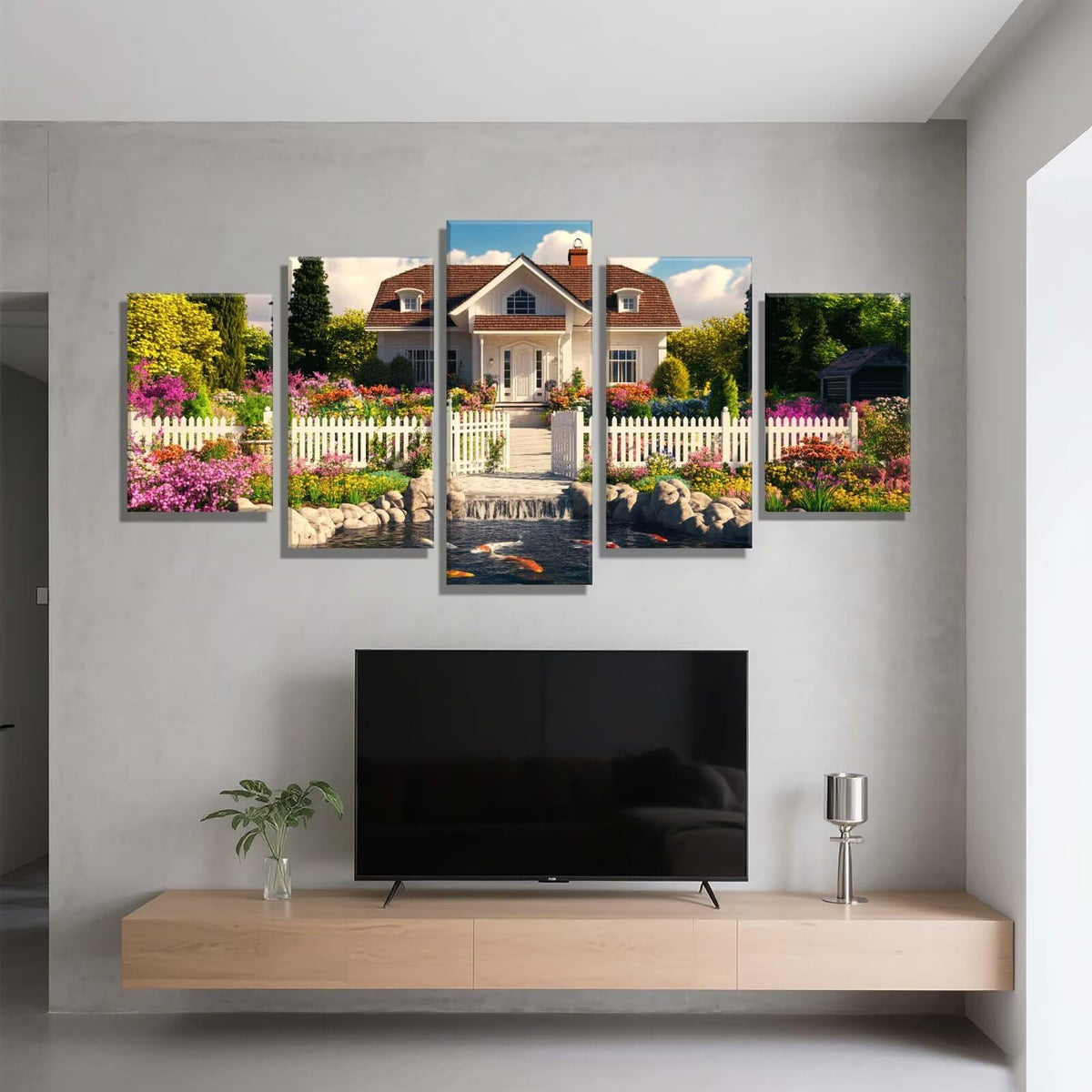 5 Pack Diamond Painting Kits Forest Cabin Large Diamond Painting Kits for Adults, Crystal Rhinestone Gems Arts and Crafts, DIY Full Drill Embroidery Paintings, Home Decor 300x180cm/120x78in q-9427