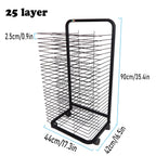 Art Drying Rack for Classroom - Metal Wire Display Rack 30-Layer 4 Sizes Art Cart with Wheels for Studios & Home Use Perfect for Art Projects & Crafts,25