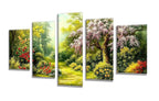 5 Pack Diamond Painting Kits Forest Landscape Large Diamond Painting Kits for Adults, Crystal Gems Arts and Crafts, DIY Full Drill Embroidery Paintings for Home Wall Decor 300x180cm/120x78in q-9405