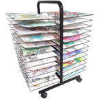 Art Drying Rack with Wheels for Classroom Painting Crafts