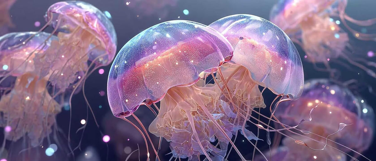 Animal Diamond Painting Kit, Jellyfish Diamond Art Kits for Adults Beginner 5D DIY Full Drill Round Rhinestone Gem Art Crafts for Adults with Complete Tools for Home Decor, Gifts 50x120inch -yym2603G6