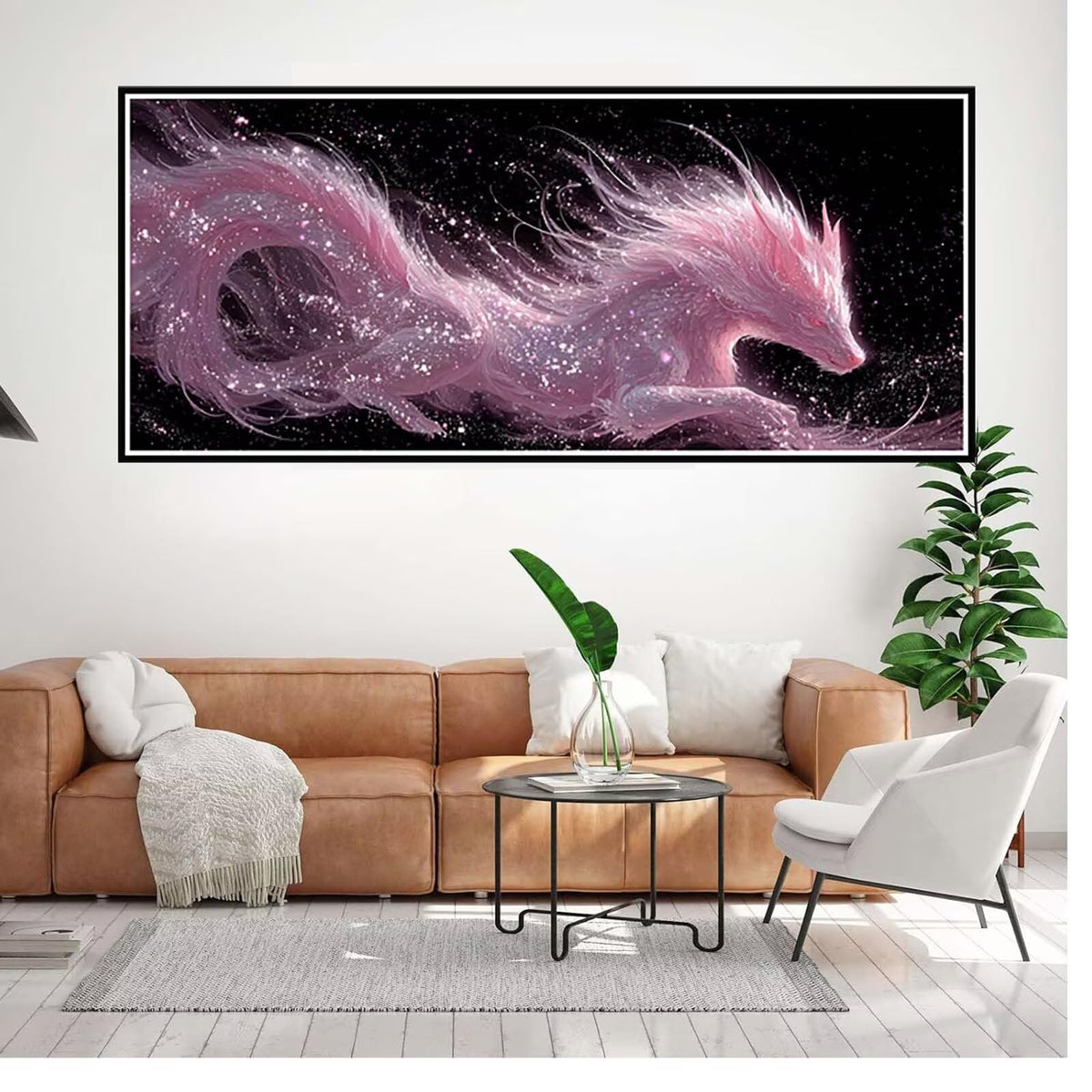 Animal Diamond Painting Kit, Dream Diamond Art Kits for Adults Beginner 5D DIY Full Drill Round Rhinestone Gem Art Crafts for Adults with Complete Tools for Home Decor, Gifts 50x120inch -yym26037G