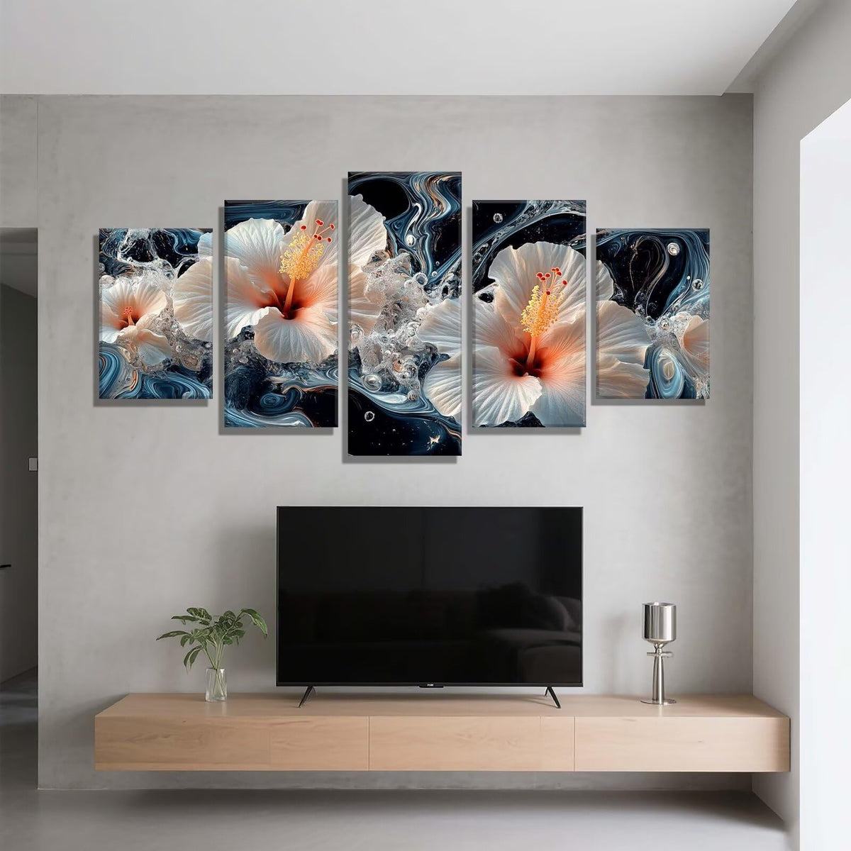5 Pack Diamond Painting Kits Dream Flower Large Diamond Painting Kits for Adults, Crystal Gems Arts and Crafts, DIY Full Drill Embroidery Paintings for Home Wall Decor 300x180cm/120x78in q-10208