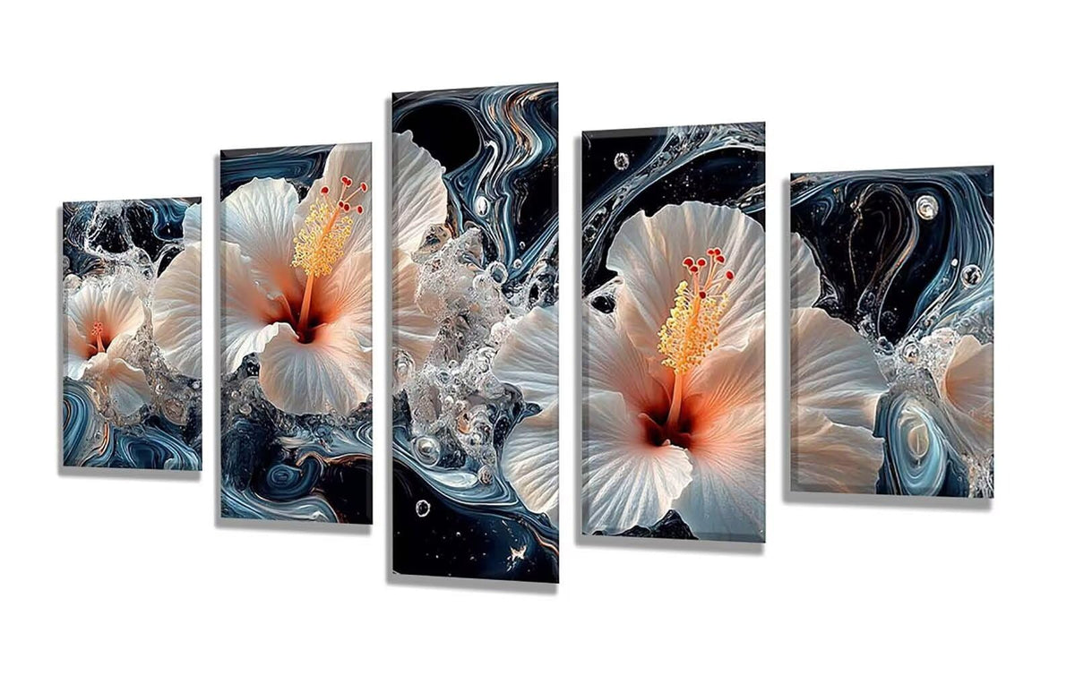 5 Pack Diamond Painting Kits Dream Flower Large Diamond Painting Kits for Adults, Crystal Gems Arts and Crafts, DIY Full Drill Embroidery Paintings for Home Wall Decor 300x180cm/120x78in q-10208