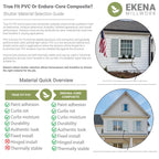 18"W x 39"H True Fit PVC Center Circle Arts & Crafts Fixed Mount Shutters, Thermal Green (Per Pair - Hardware Not Included)