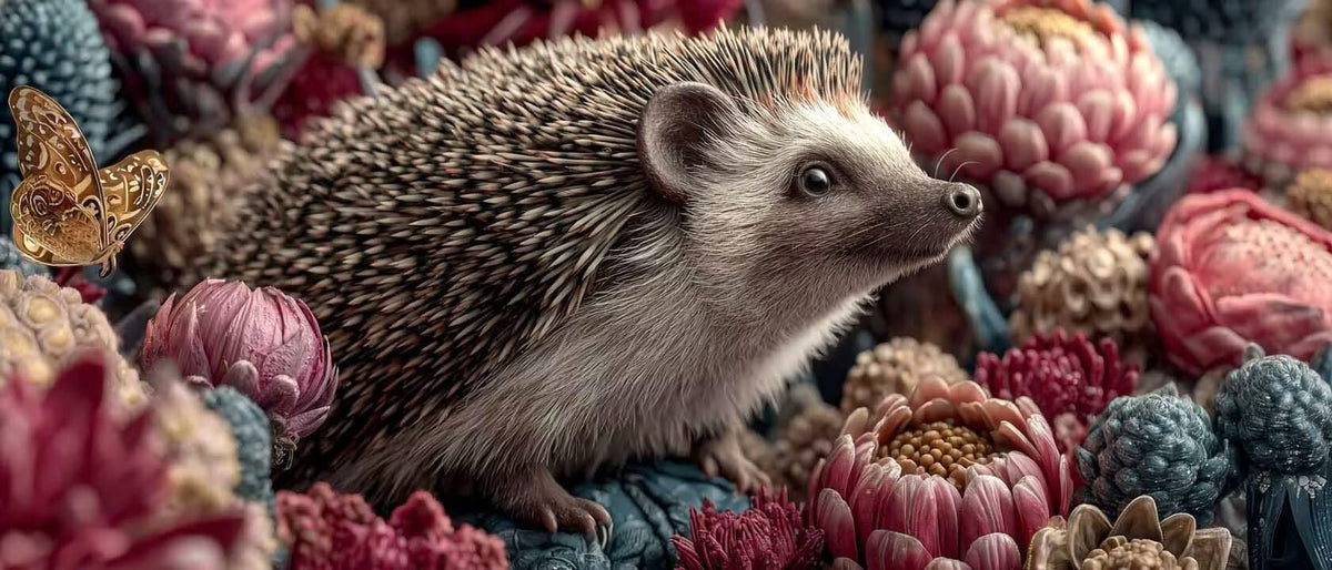 Animal Diamond Painting Kit, Hedgehog Diamond Art Kits for Adults Beginner 5D DIY Full Drill Round Rhinestone Gem Art Crafts for Adults with Complete Tools for Home Decor 50 X 120 Inch -yym2603DU