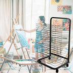 Art Drying Rack - 30-Layer Stackable Metal Wire Rack for Painting & Crafts Mobile Art Display Storage for Classrooms & Studios Flexible Shelf for Artwork,20 Layers