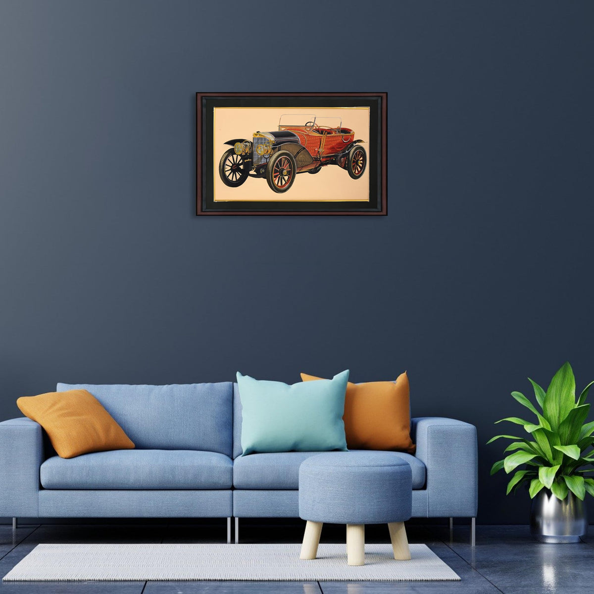 Arts & Crafts Vintage Classic Car Painting, 15x10 Inch