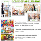 20-Shelves/40-Shelves Mobile Art Drying Rack Metal Steel Art Work and Paint Drying Rack A3 Paper Storage for Art Studios & Classrooms Painting Crafts, Black and White (Size : 40 Shelves)