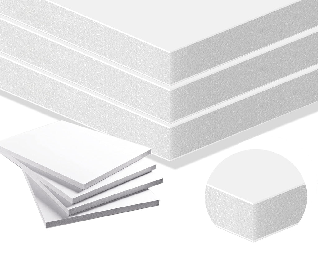 3/8" White Foam Core Boards 9x12-250 Pack. Many Sizes Available. Acid Free Craft Poster Board for Signs, Buffered Presentations, School, Office and Art Projects