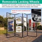 4 6 8 10 Pack Double-Sided Painting Display Panel Stand with Hooks