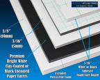 3/8" White Foam Core Boards 9x12-250 Pack. Many Sizes Available. Acid Free Craft Poster Board for Signs, Buffered Presentations, School, Office and Art Projects