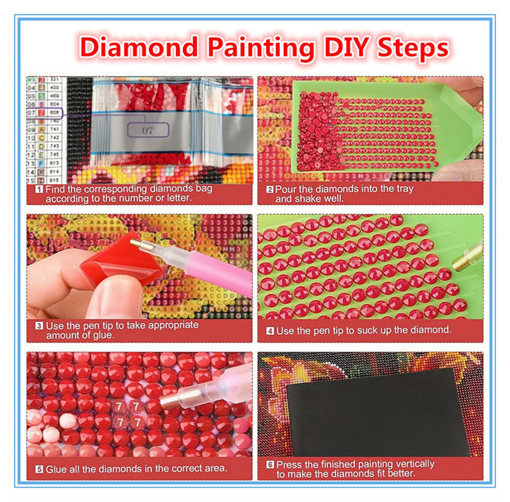 5 Panel Diamond Painting Kits 5D DIY Abstract Architecture Diamond Art Kits for Adults, Full Drill Round Diamond Dots Crystal Rhinestone Gems Arts and Crafts for Home Wall Decor Gifts 120x78in E-1019